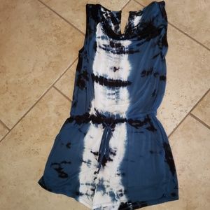 Fun tie dyed shorts romper